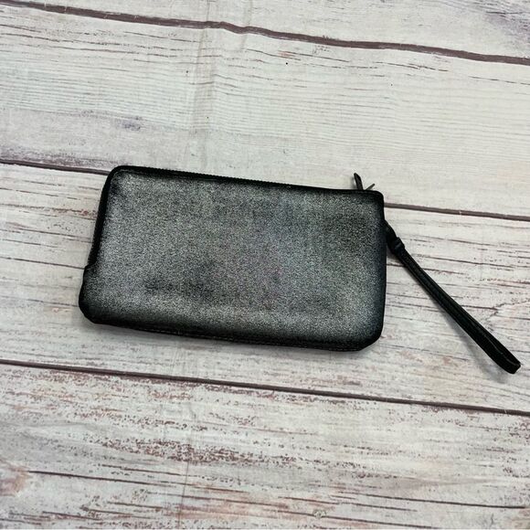 Lululemon Double Up Pouch Pewter Metallic Black Silver - Picture 2 of 6